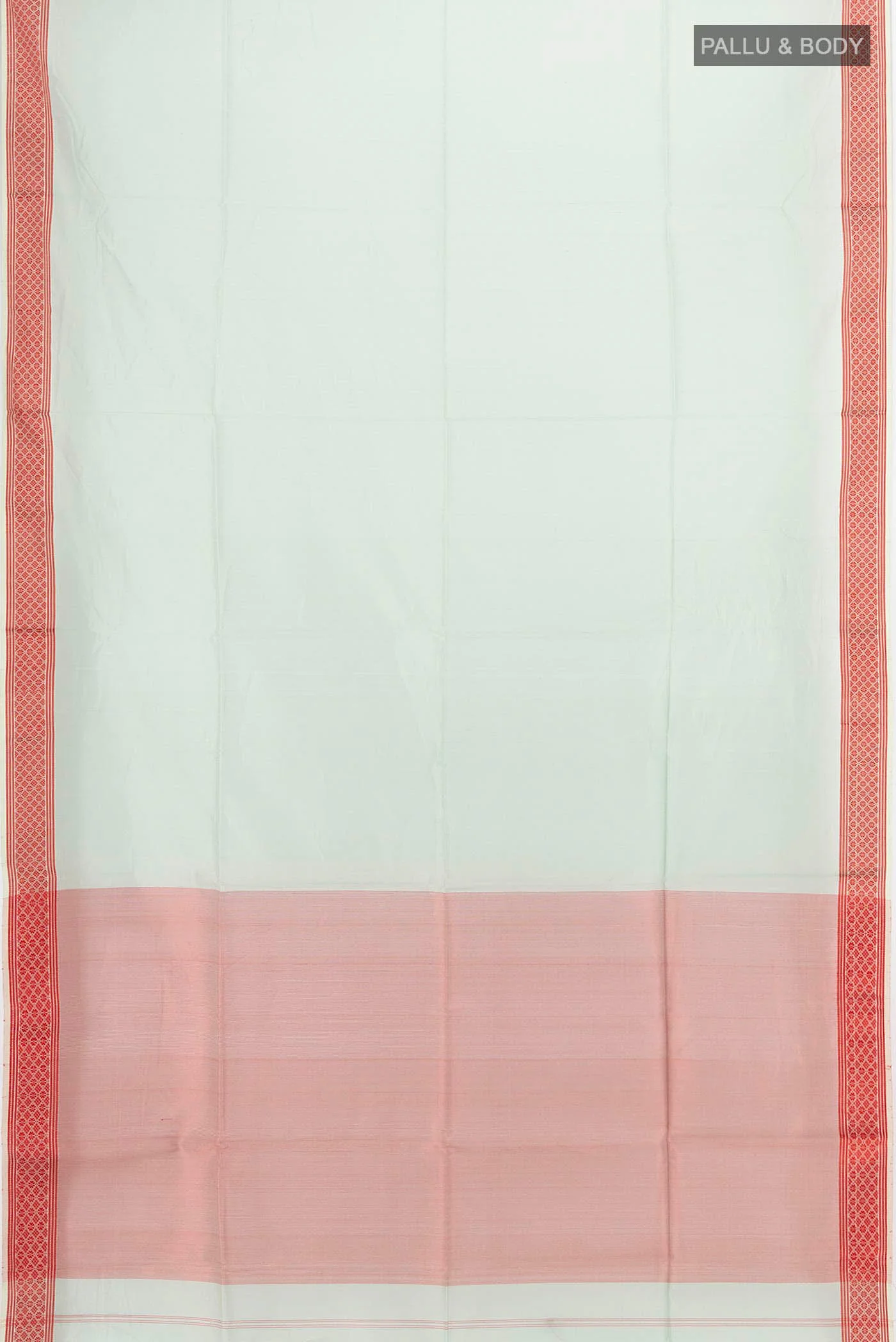 Light Blue Maheshwari Silk Cotton Saree - Image 5