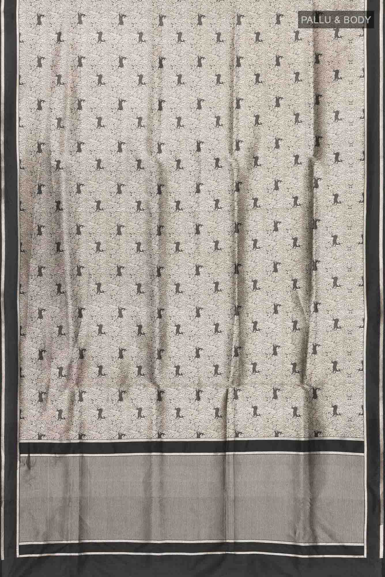 Prance-Black Banarasi Silk Saree - Image 8