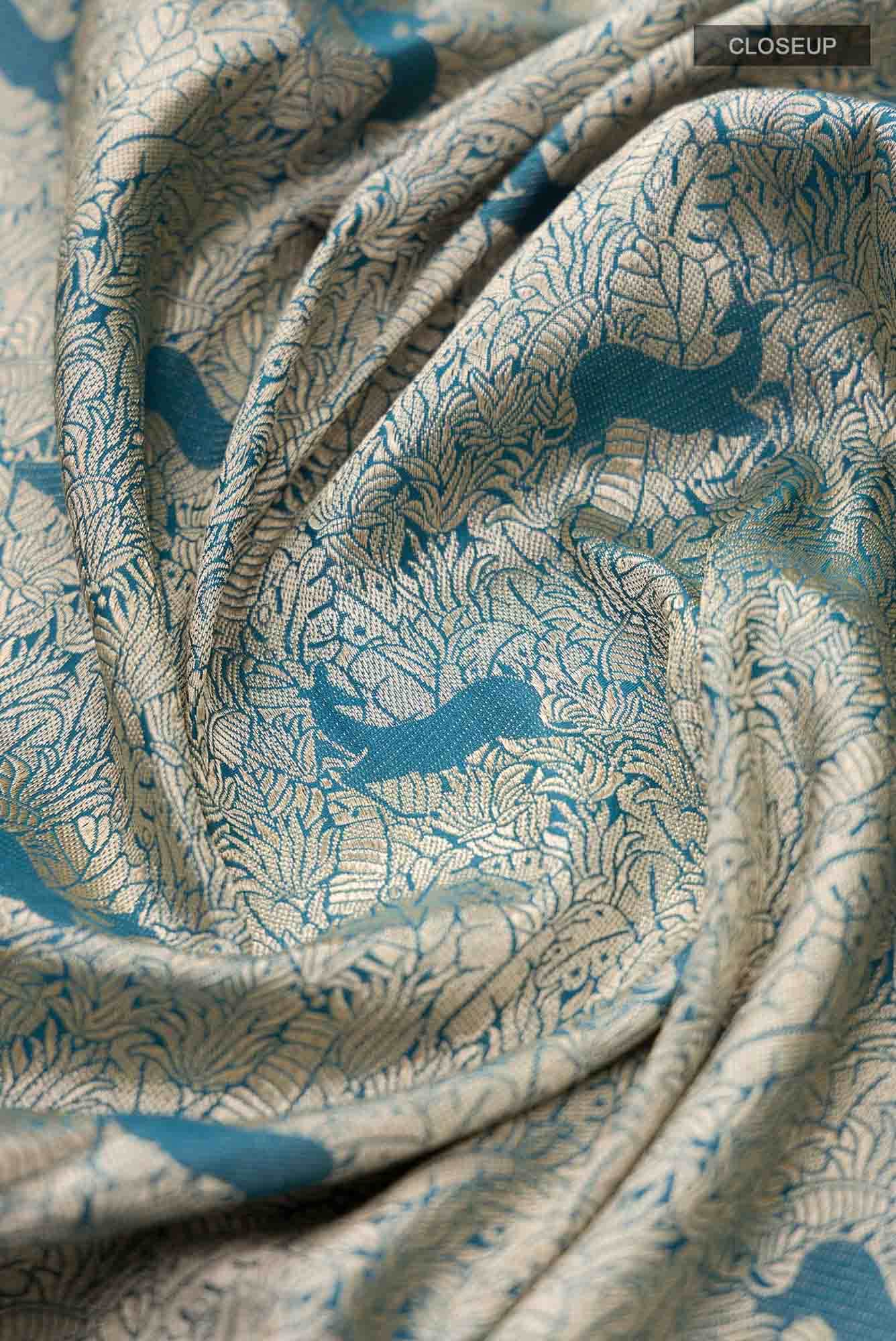 Prance-Teal Green Banarasi Silk Saree - Image 4