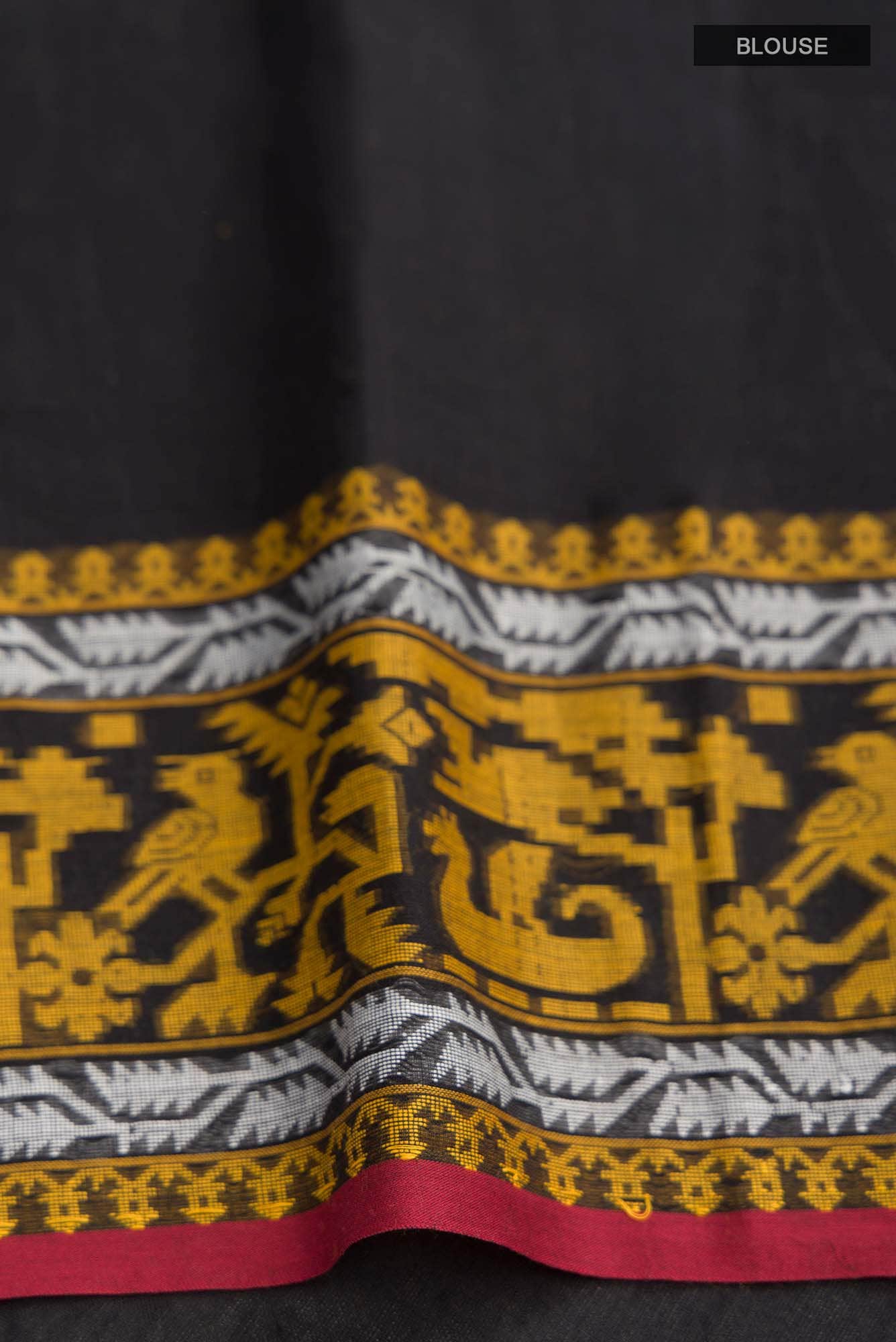 Priyambada-Black Bengal Cotton Saree - Image 6
