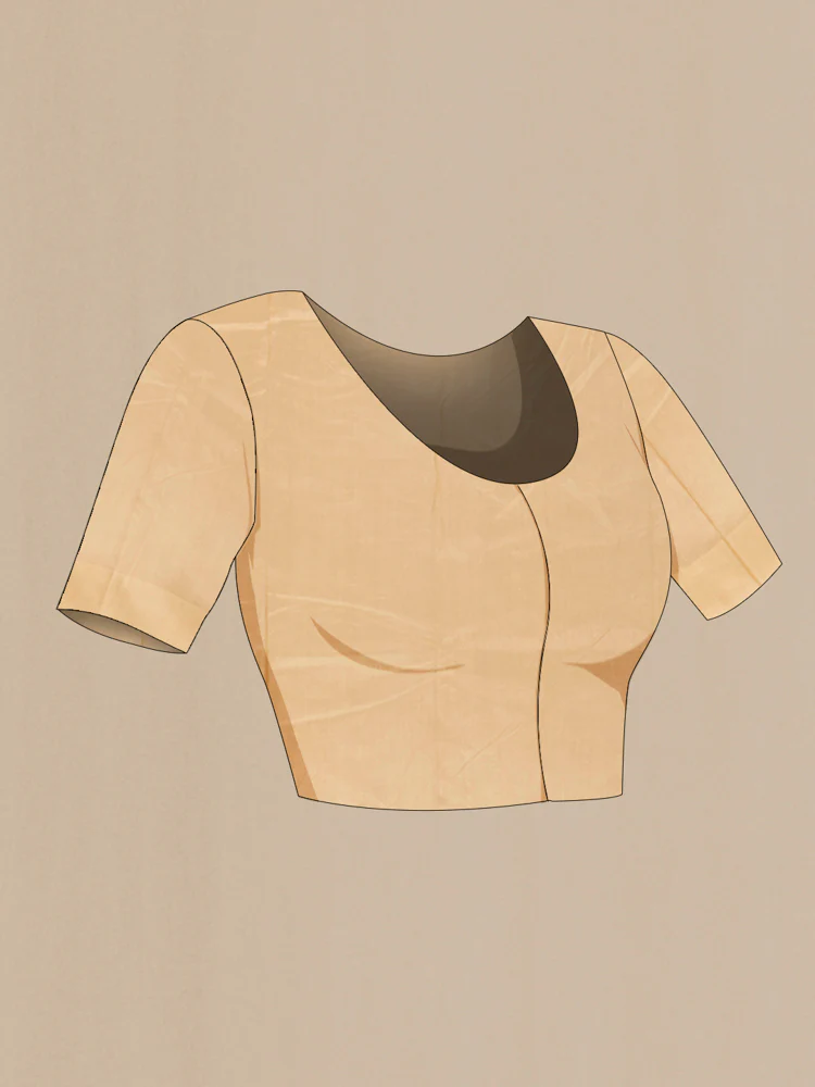 Beige Banarasi Raw Silk Saree - Image 4