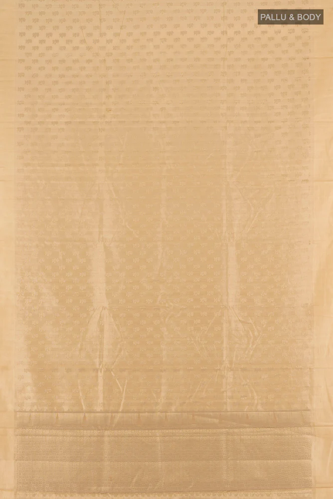 Beige Banarasi Raw Silk Saree - Image 5