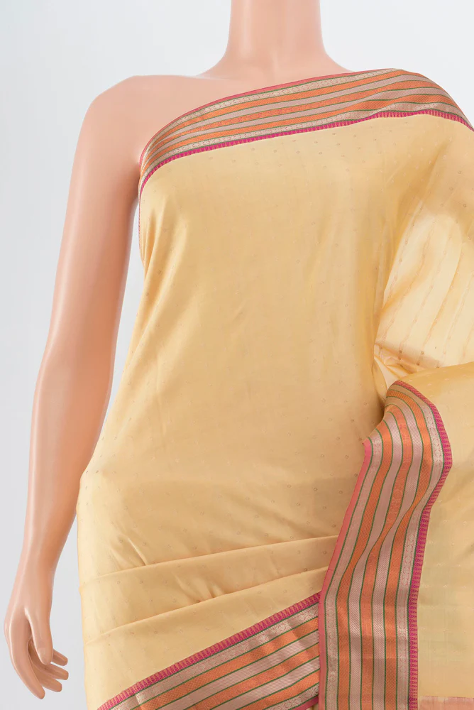 Sandal Kanchipuram Silk Saree - Image 2