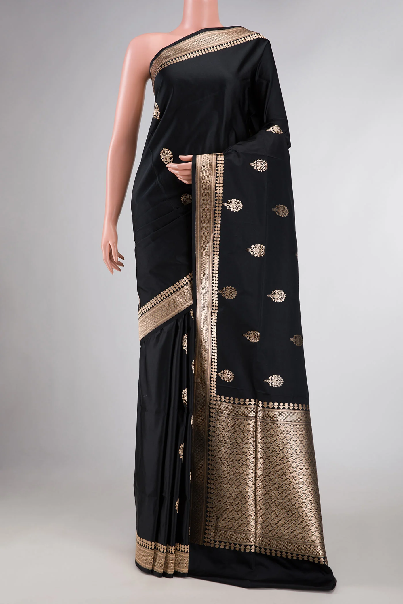Black Banarasi Silk Saree