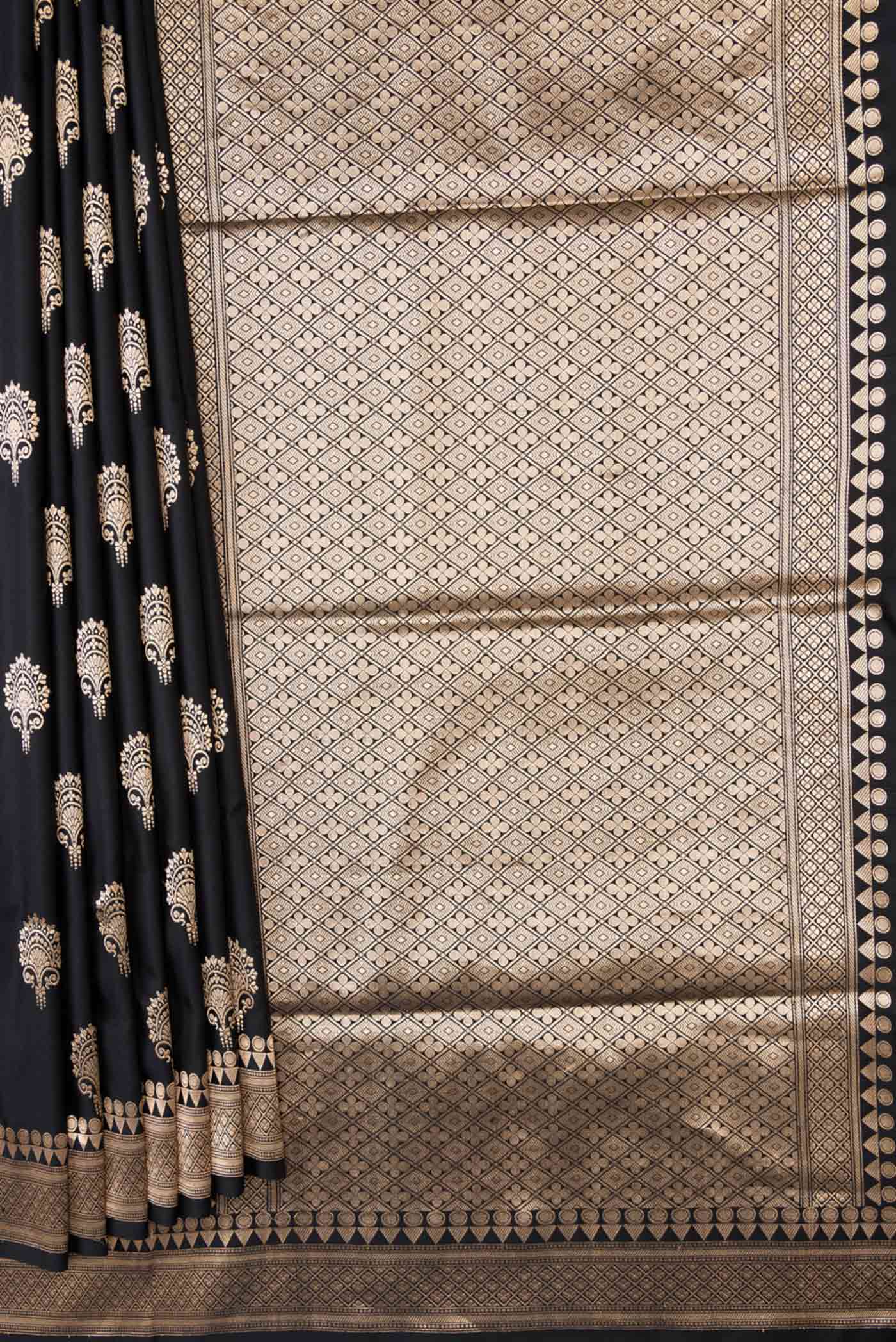 Black Banarasi Silk Saree - Image 4