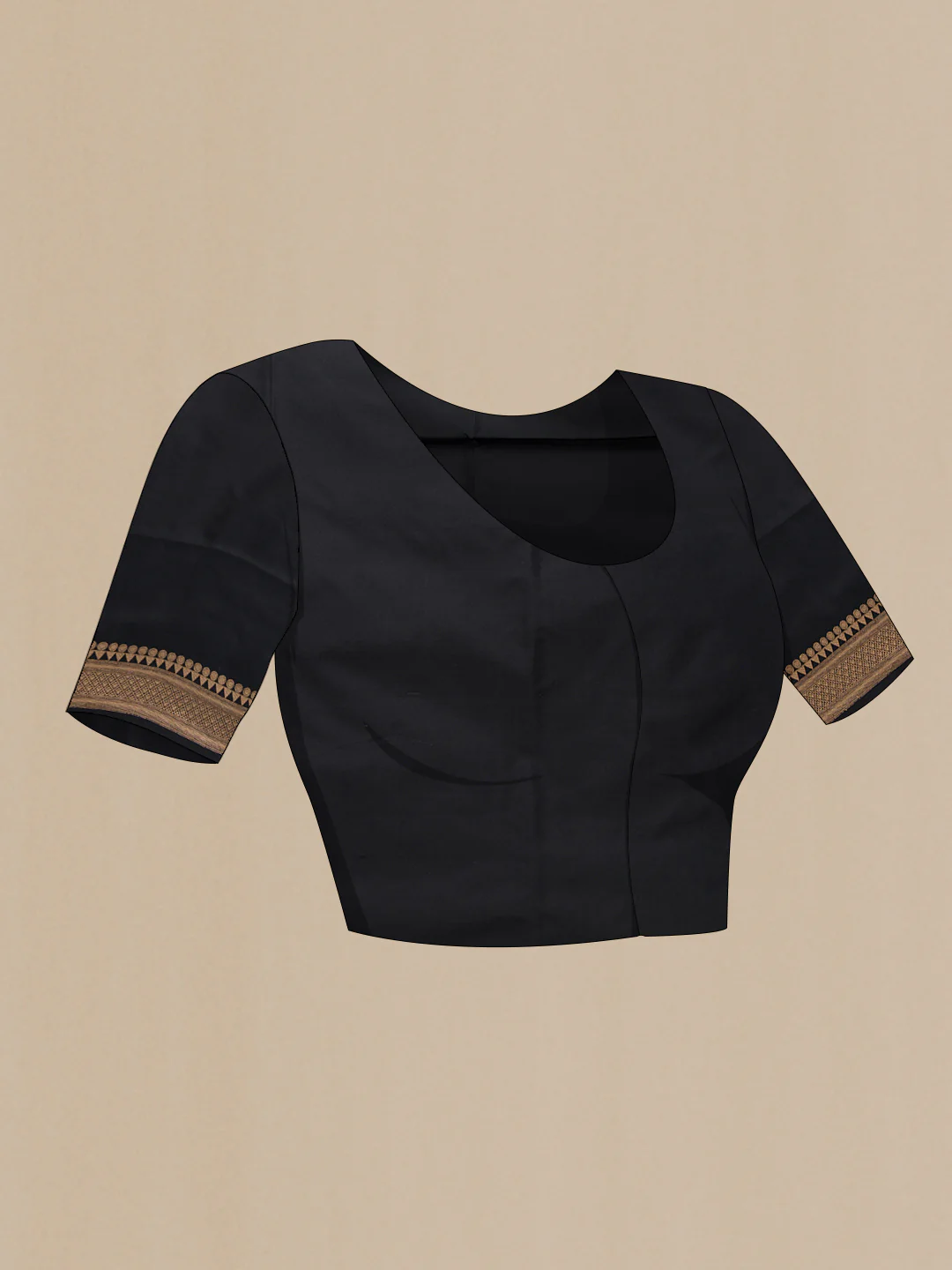 Black Banarasi Silk Saree - Image 5