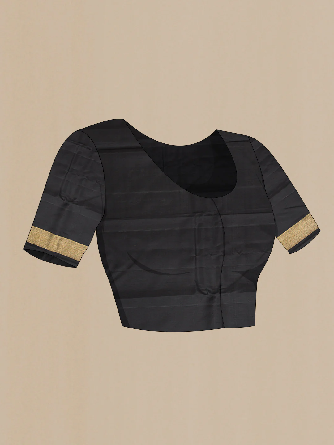Pure Silk Pure Zari Black Dual Tone Kanchipuram Saree - Image 5