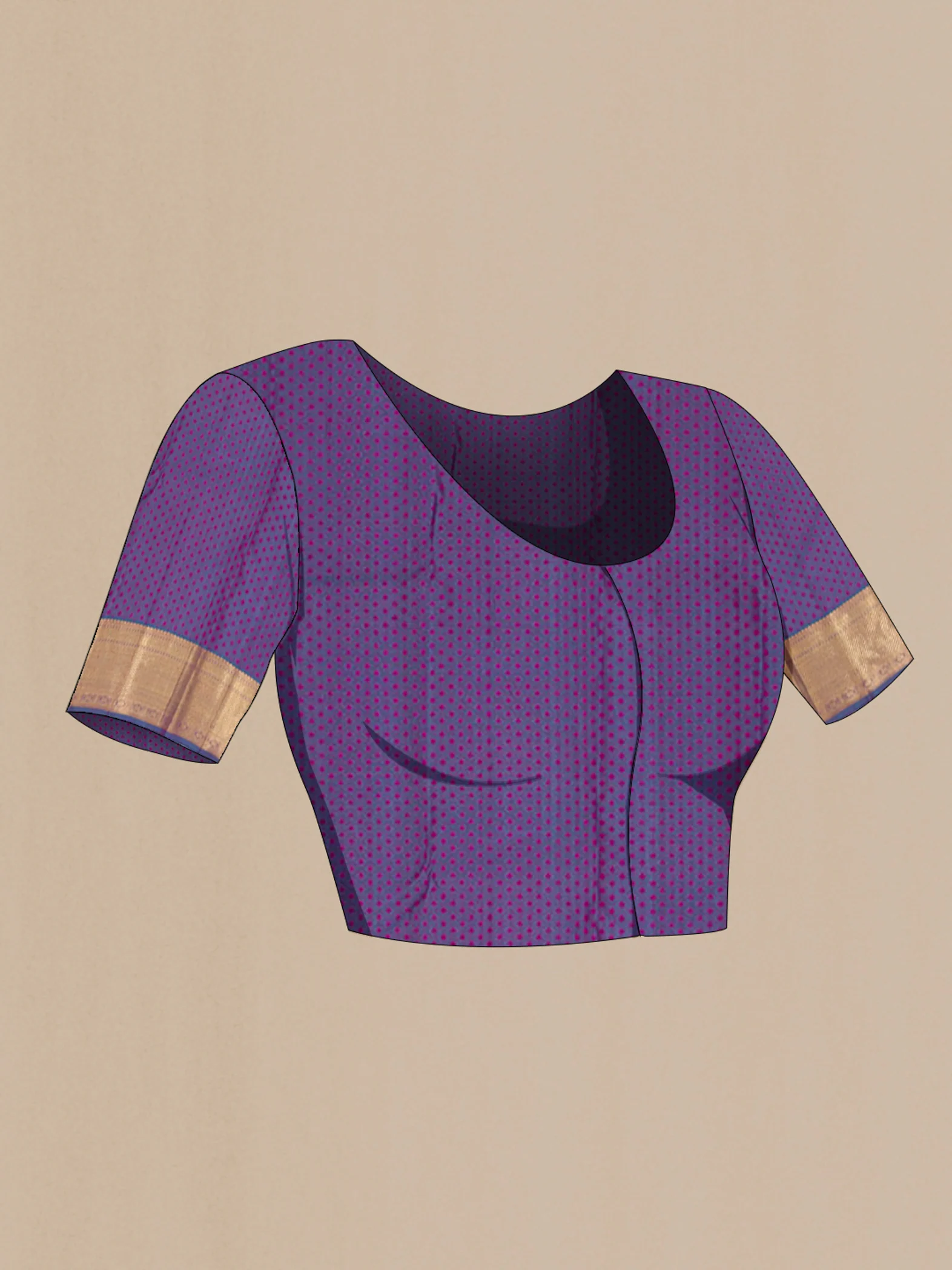Lavender Kanchipuram Silk Saree - Image 4