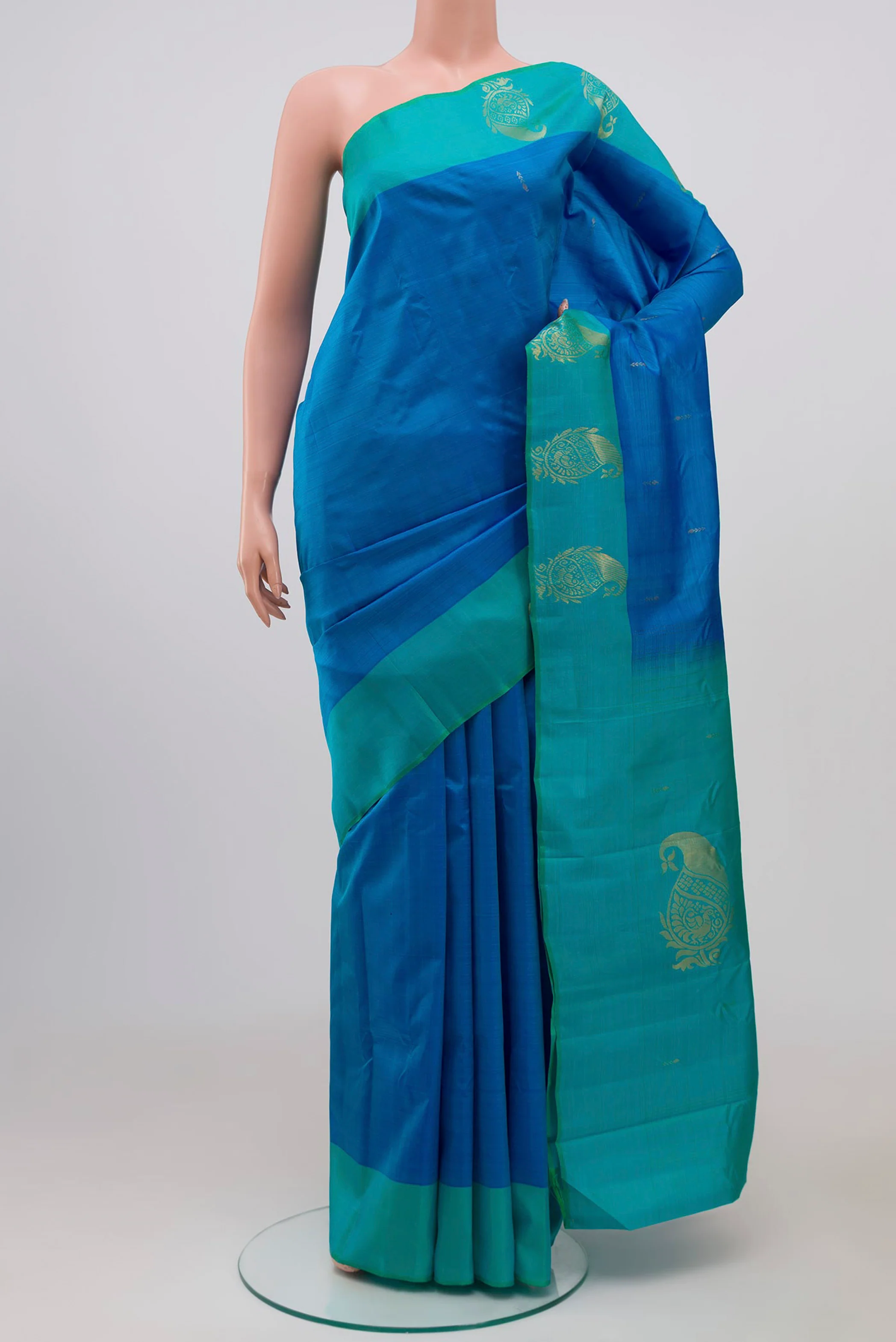 Blue Kanchipuram Silk Saree