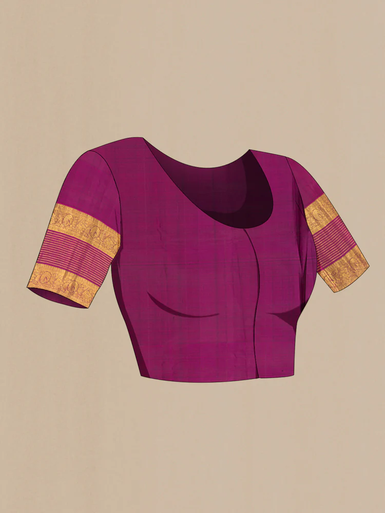Bottle Green Kanchipuram Silk Saree - Image 4