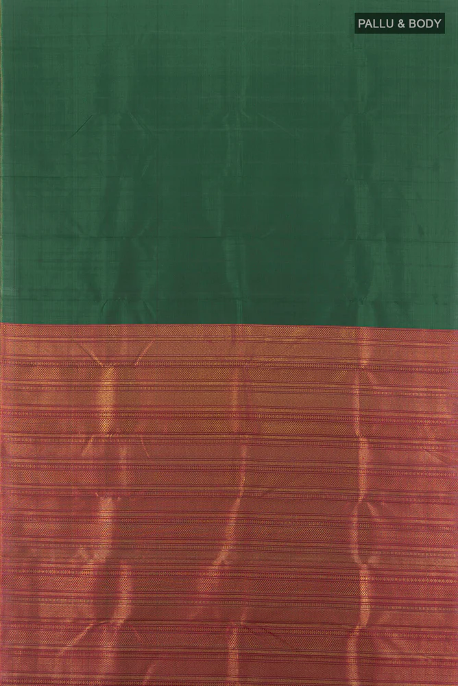 Pure Silk Pure Zari Multi Color Kanjivaram Saree - Image 5