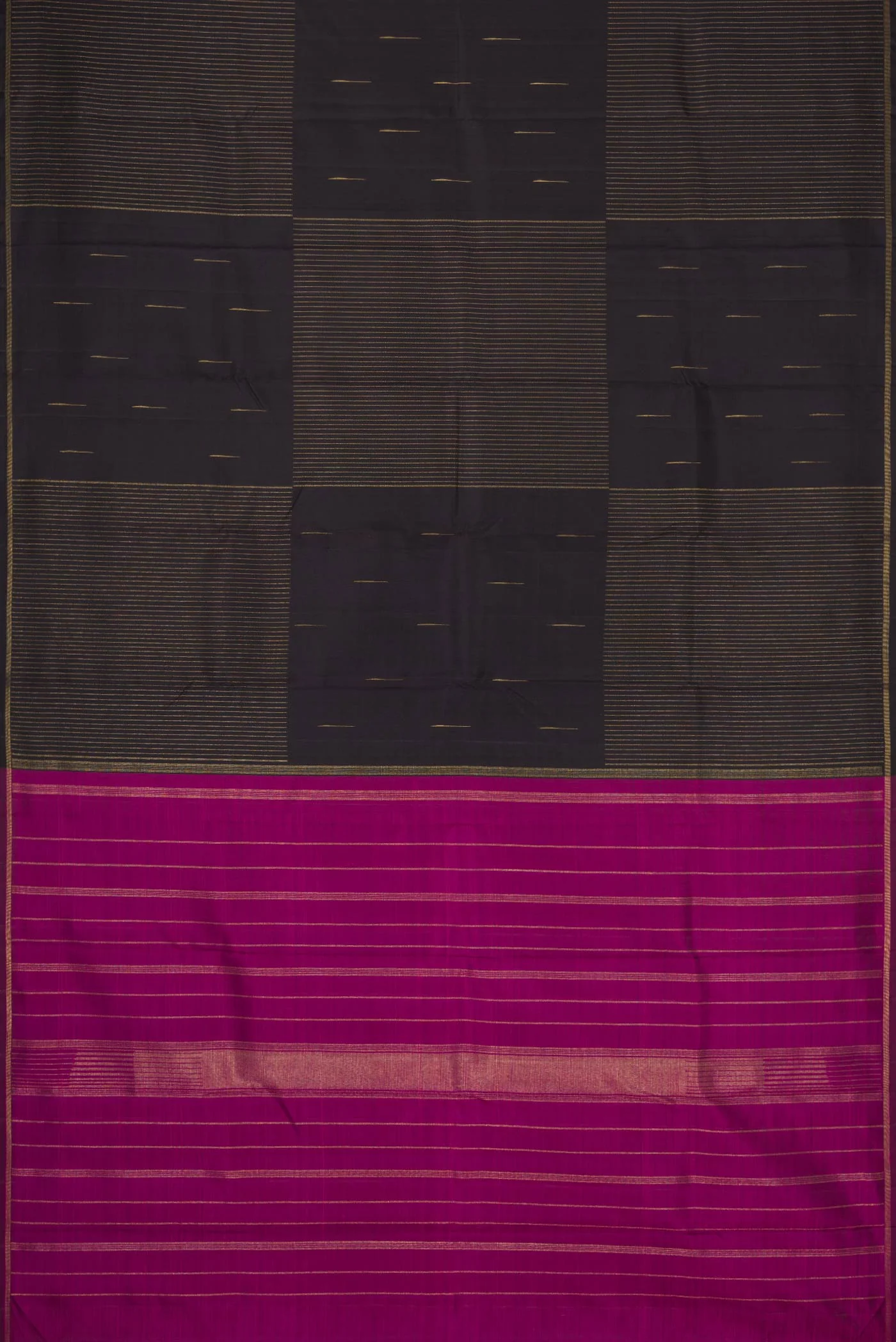 Pure Silk Pure Zari Coffee Brown Dual Tone Kanjivaram Saree - Image 6