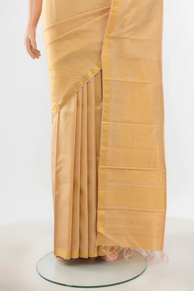 Sandal Kanchipuram Silk Saree - Image 3