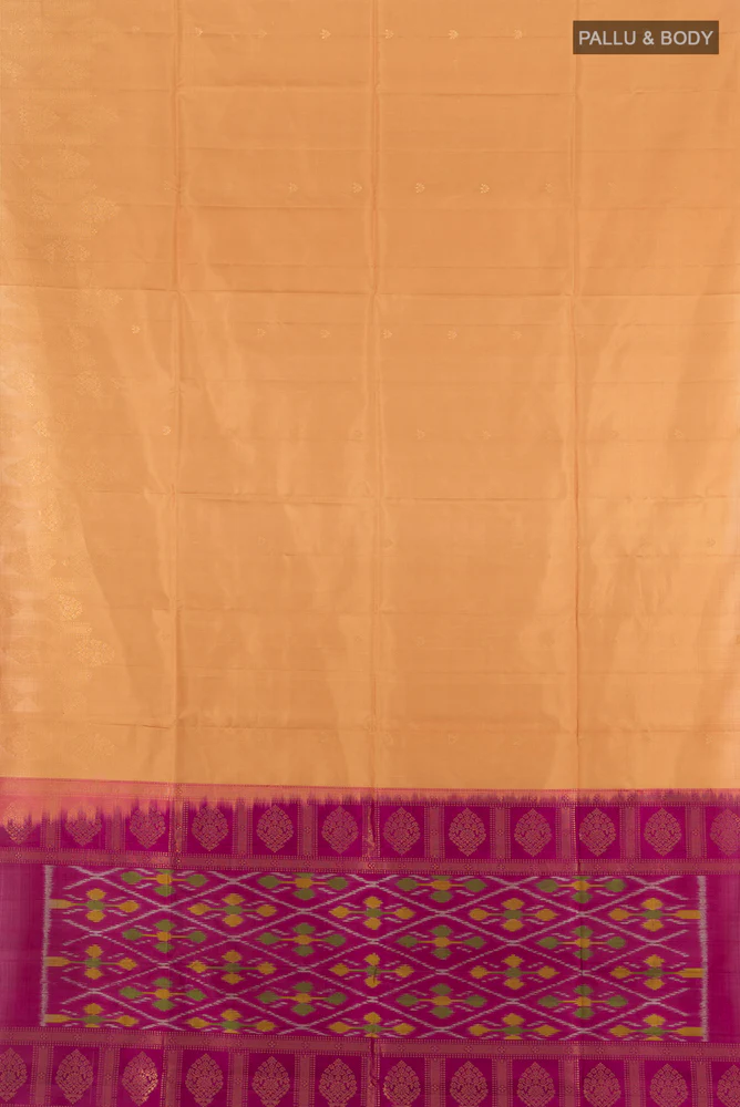 Pure Silk Pure Zari Sandal Soft Saree - Image 5