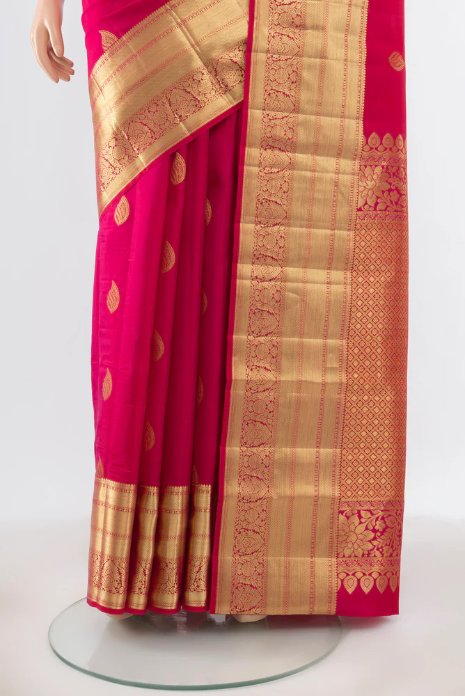 Pink Kanjivaram Silk Saree - Image 3