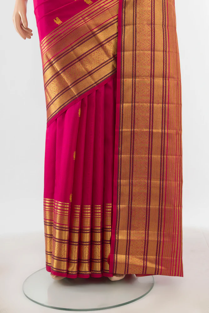 Pink Kanjivaram Silk Saree - Image 3
