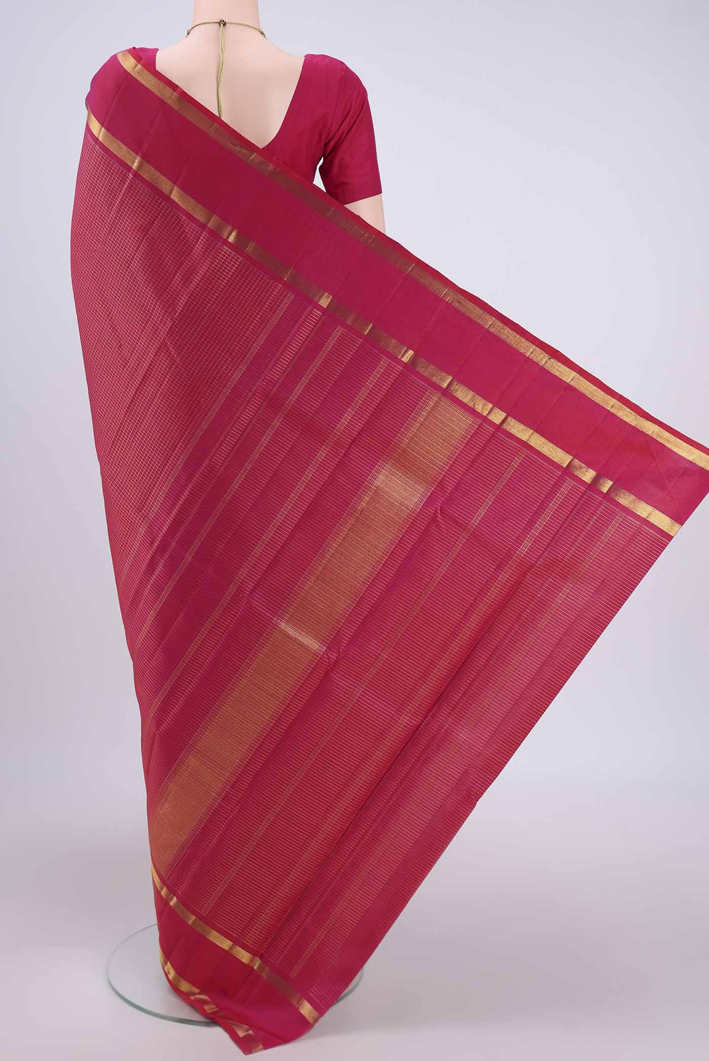 Pink Kanjivaram Silk Saree - Image 3