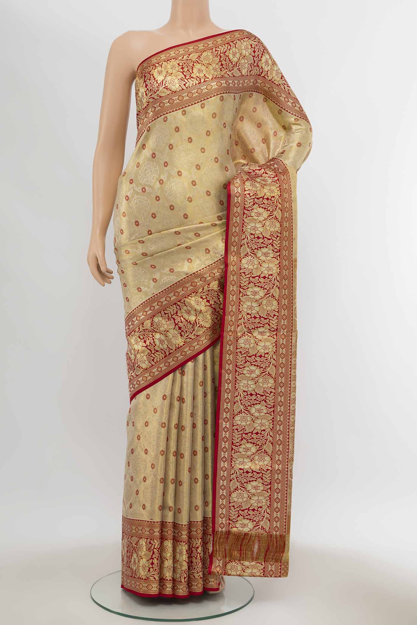 Gold Kanchipuram Tissue Silk Saree
