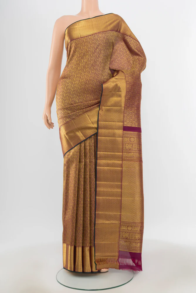 Purple Kanjivaram Silk Saree