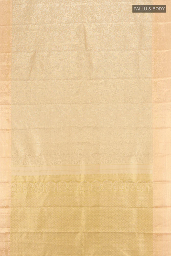 Sandal Kanjivaram Tissue Silk Saree - Image 5