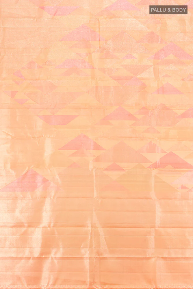 Pure Silk Pure Zari Golden Kanjivaram Saree - Image 5