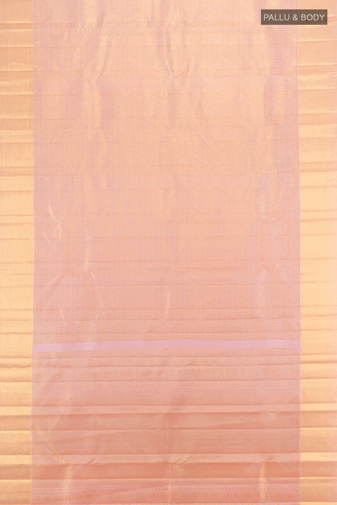 Rose pink Kanjivaram Silk Saree - Image 5
