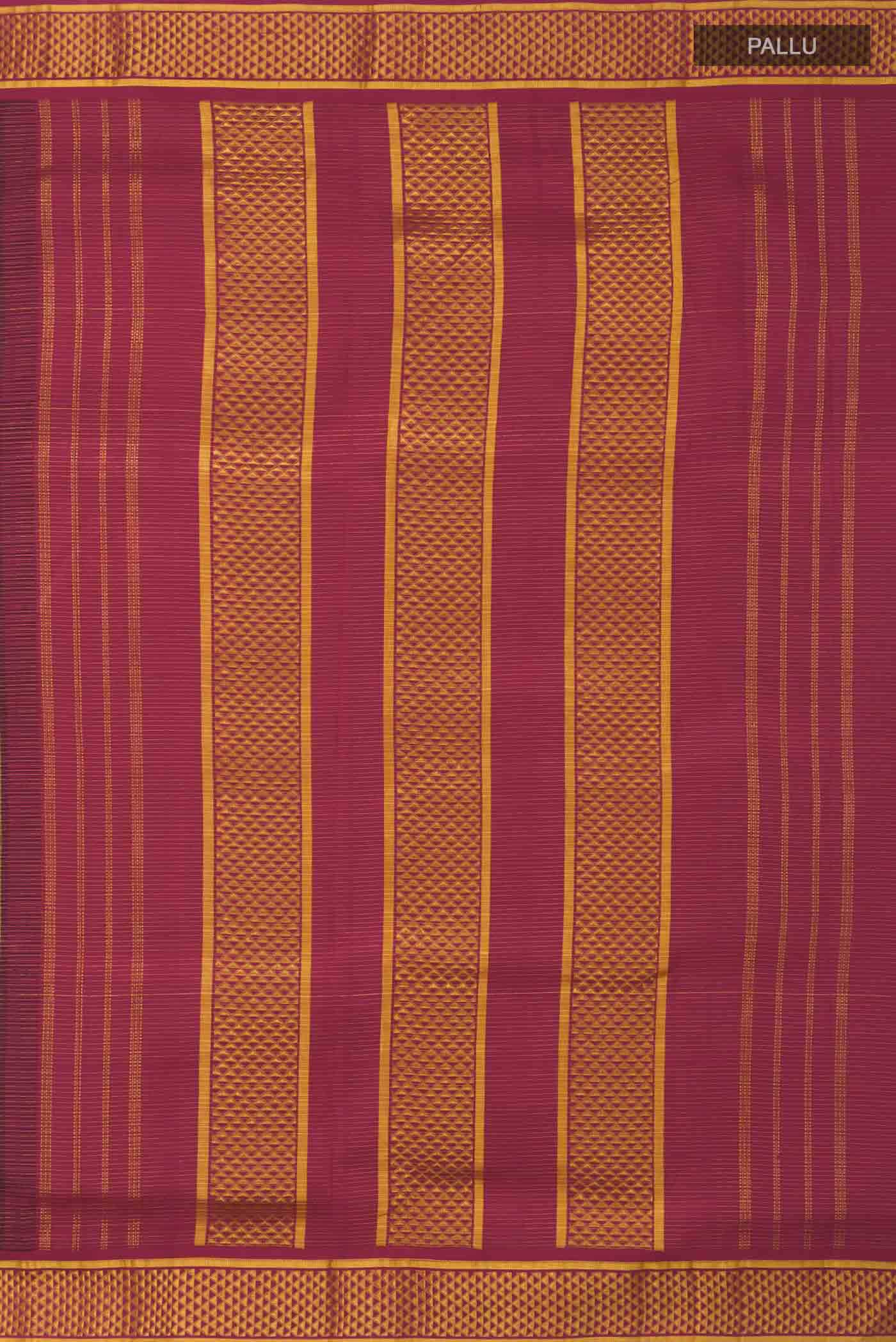 Pure Silk Pure Zari Green Kanchipuram Nine Yards Saree - Image 6