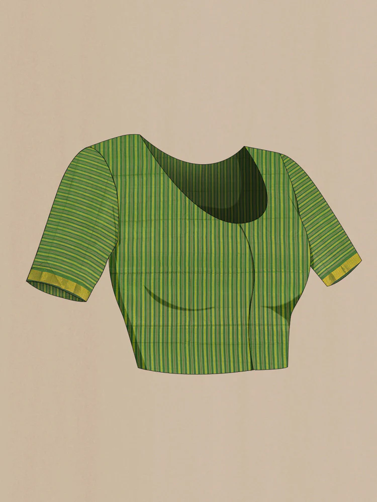 Green Kanjivaram Silk Saree - Image 4