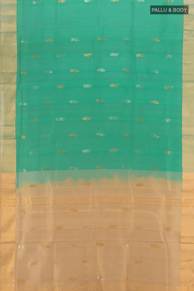 Green Uppada Silk Saree - Image 5