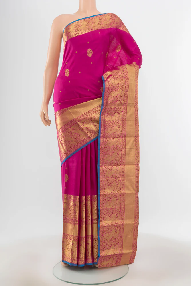 Rani Pink Kanjivaram Silk Saree