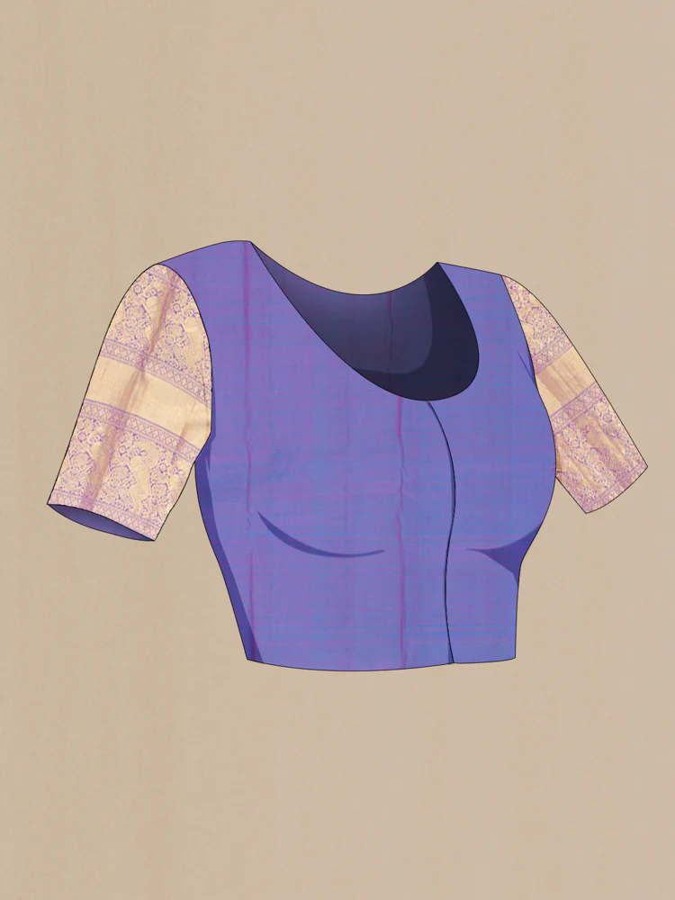 Rani Pink Kanjivaram Silk Saree - Image 4