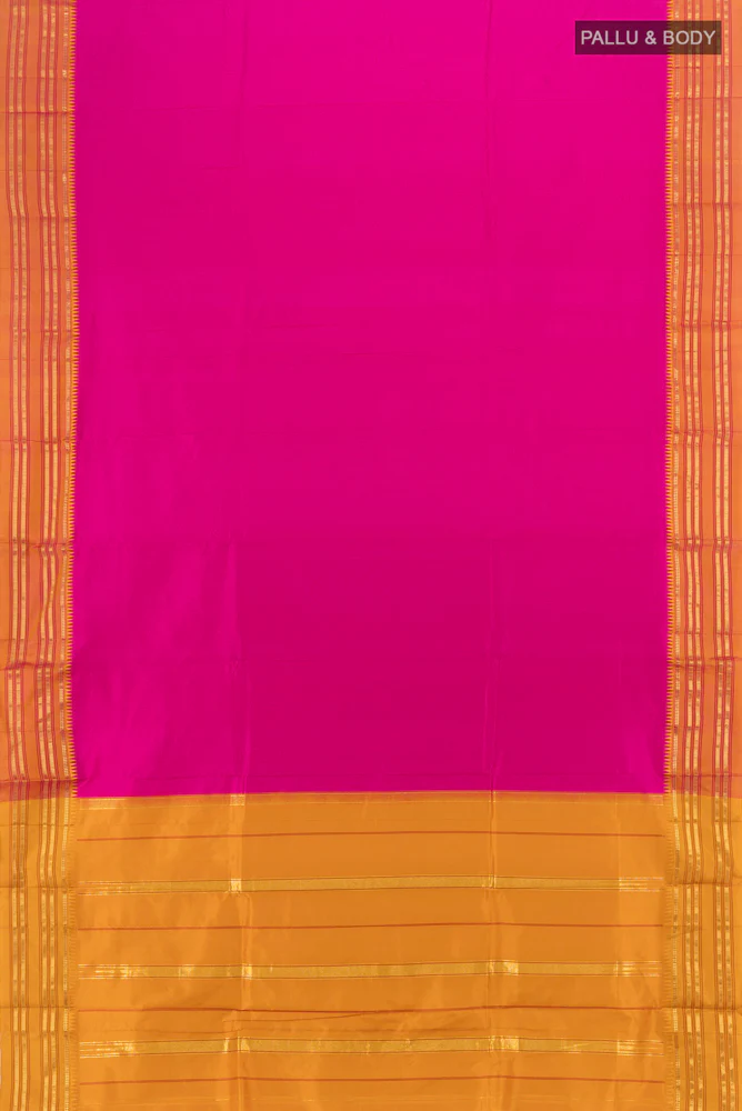 Rani Pink Narayanpet Silk Saree - Image 5