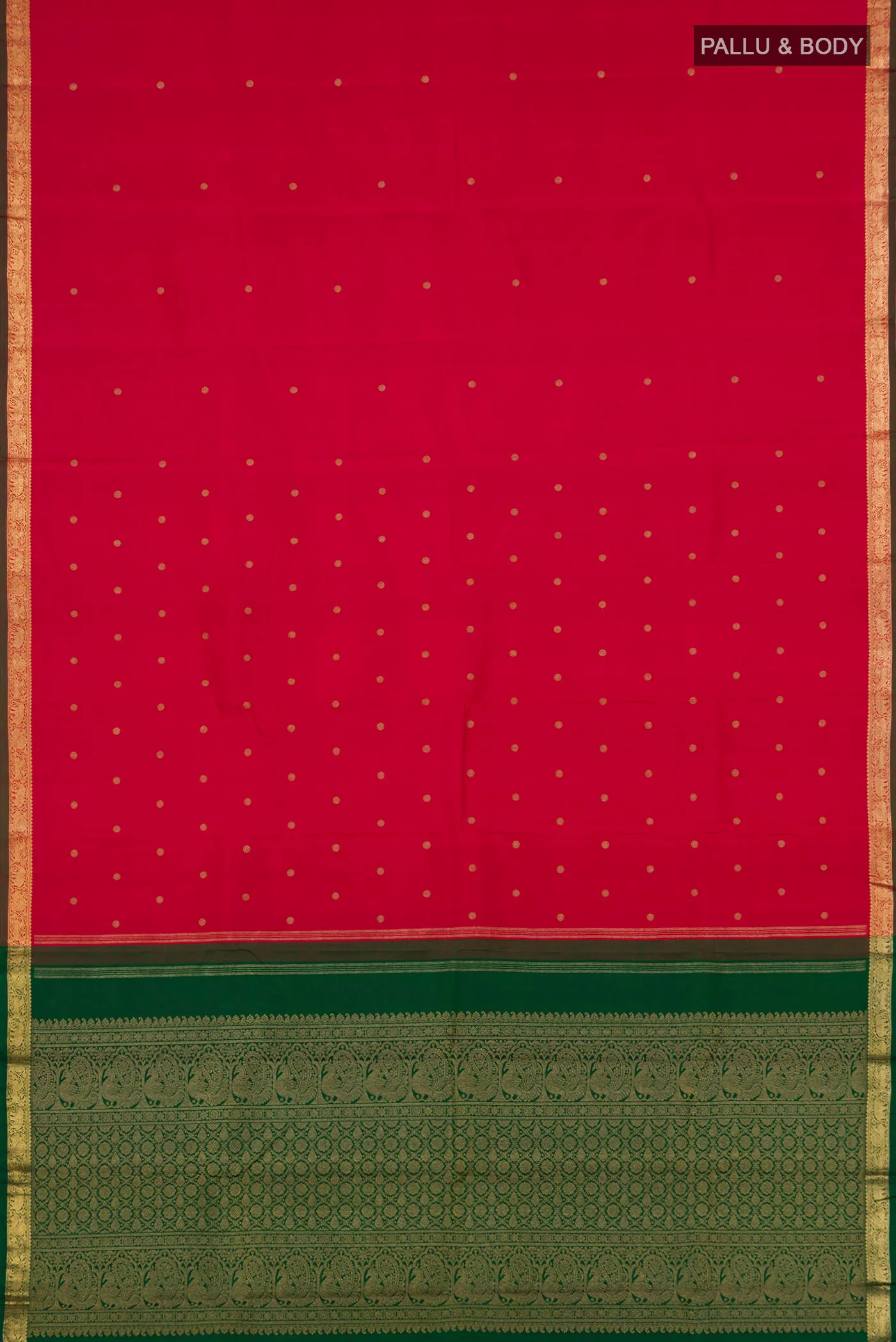 Pure Silk Pure Zari Pink Kanchipuram Saree - Image 5