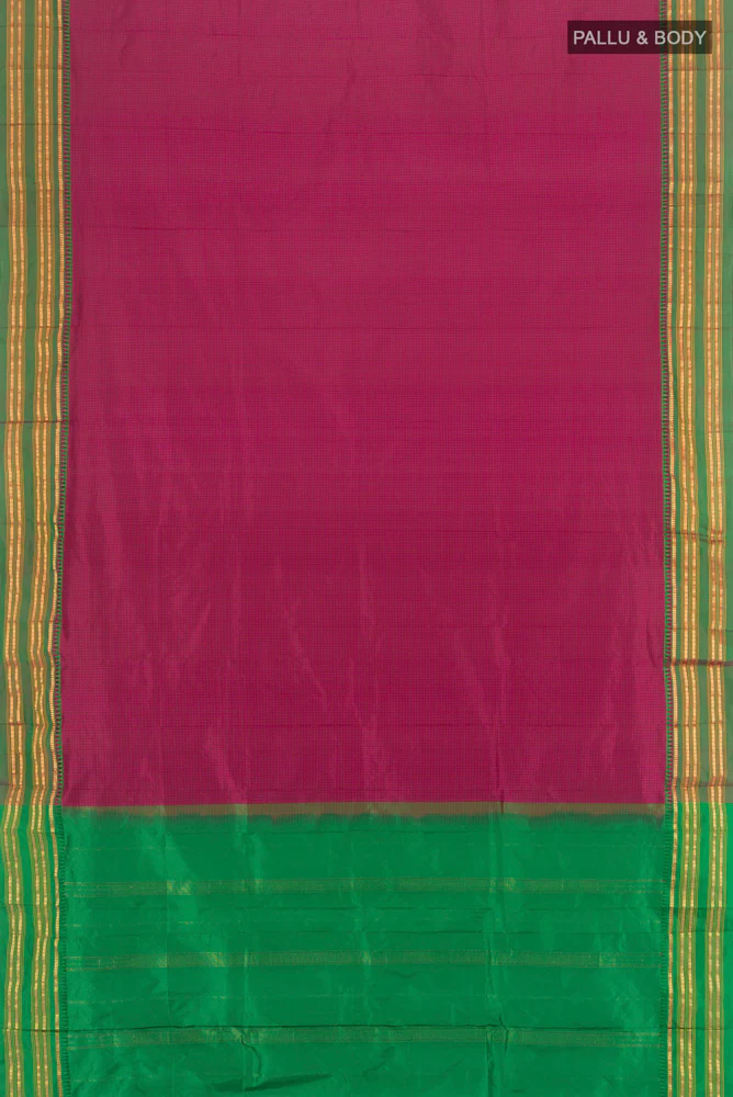 Maroon Narayanpet Silk Saree - Image 5