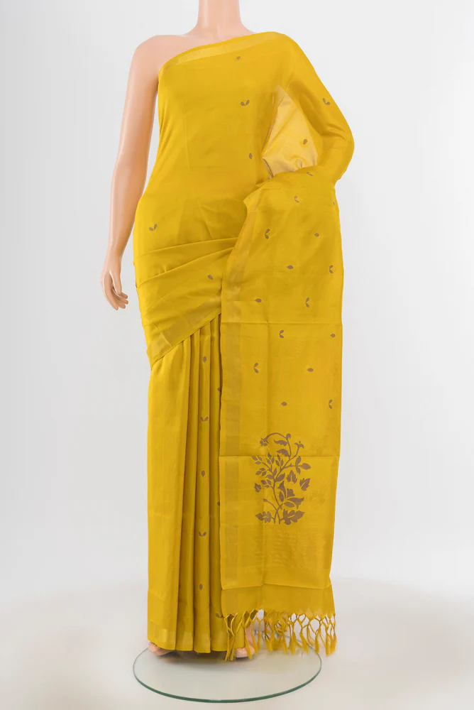 Lemon Yellow Uppada Silk Saree