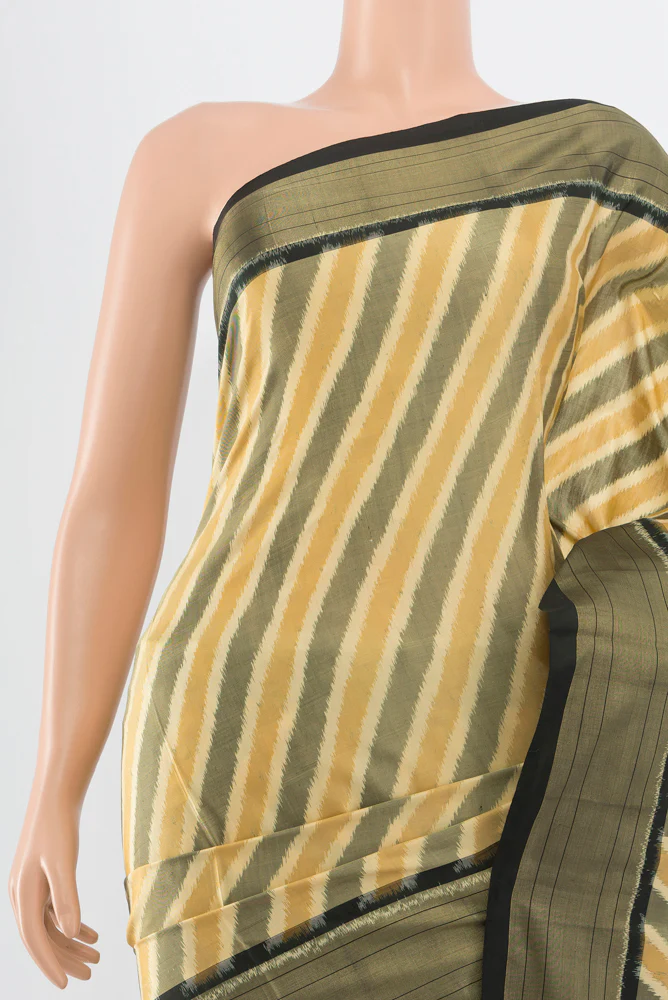 Sandal Pochampally Silk Saree - Image 2