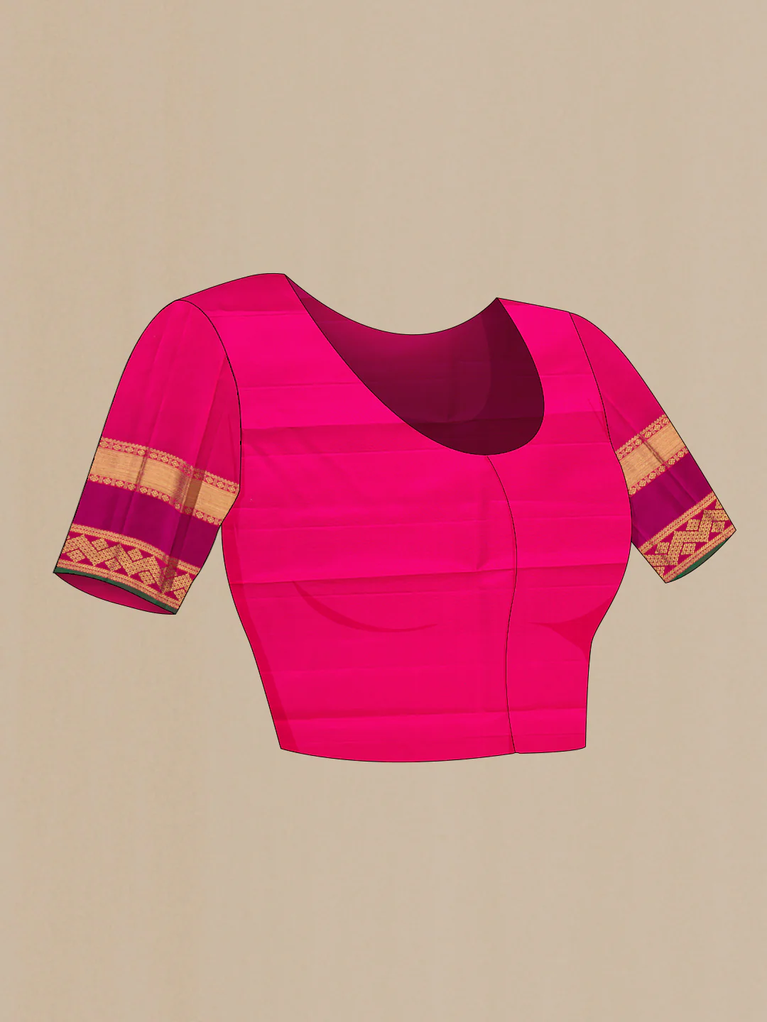 Pure Silk Pure Zari Mustard Dual Tone Kanjivaram Saree - Image 6