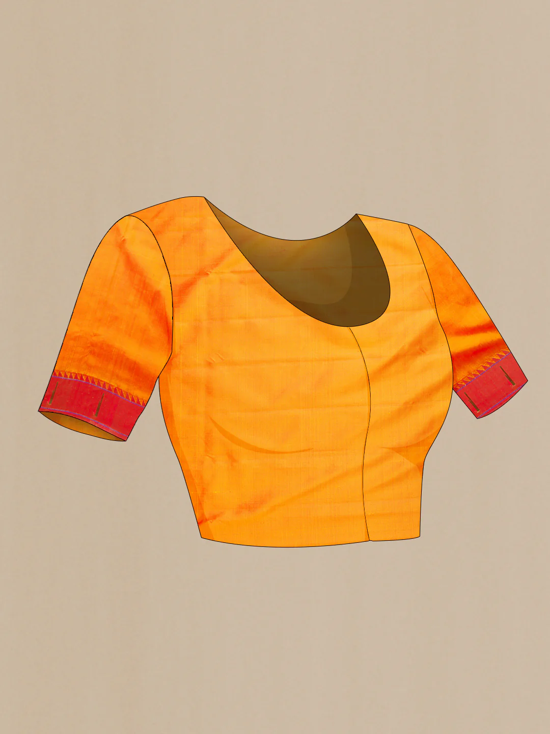 Pure Silk Pure Zari Mustard Paithani Saree - Image 5