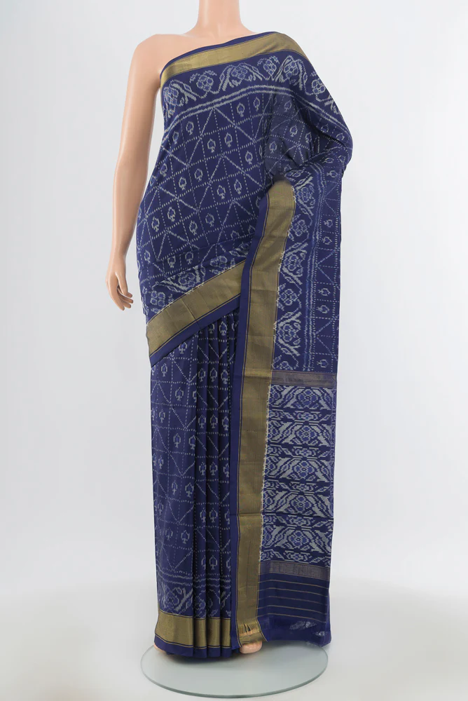 Blue Pochampally Silk Saree