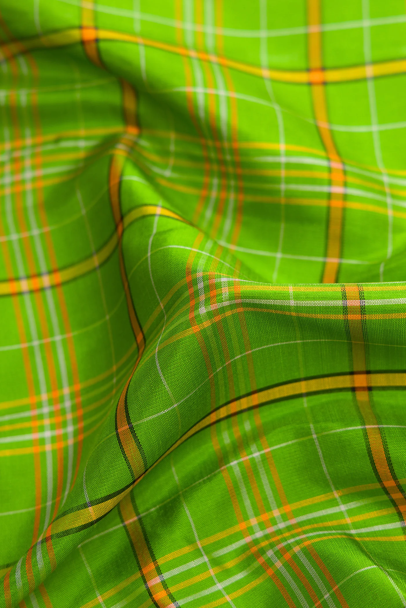 Pure Silk Pure Zari Green Kanjivaram Saree - Image 2