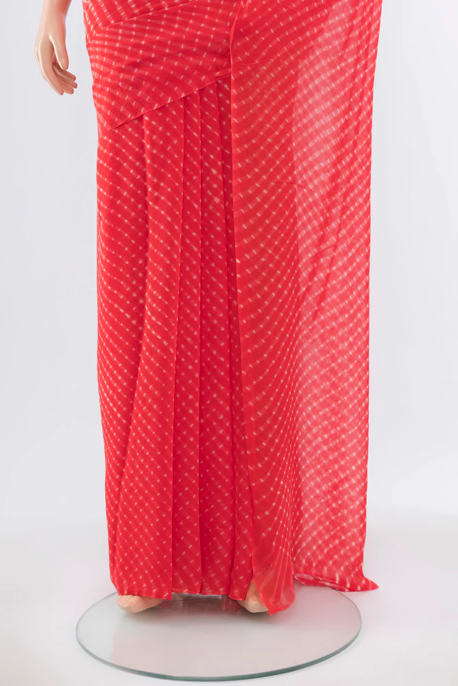 Red Georgette Saree - Image 3