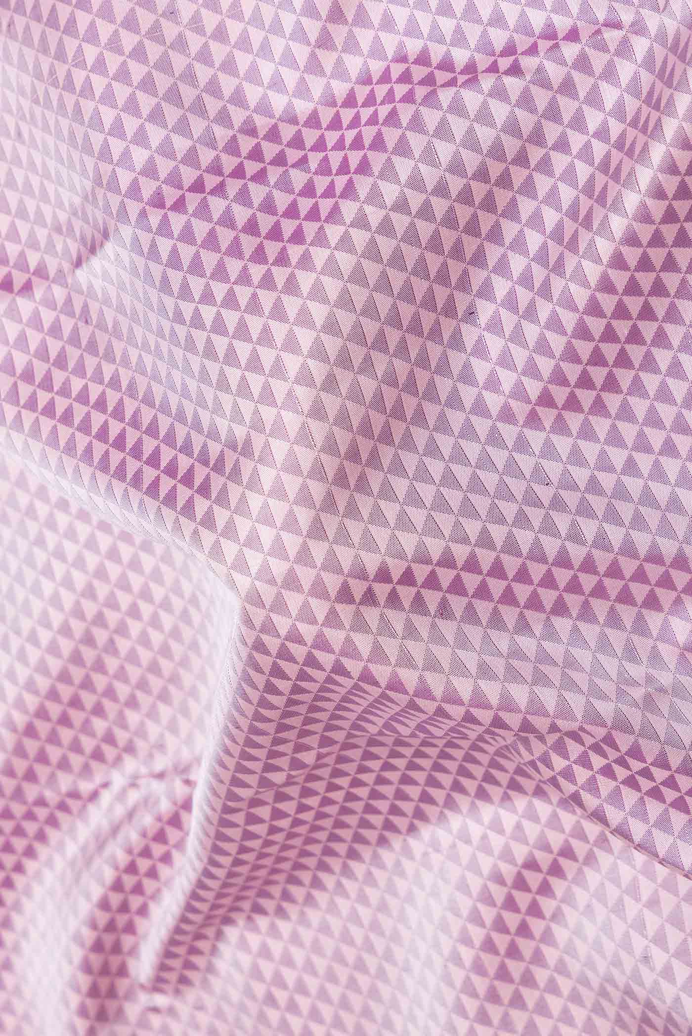 Pure Silk Pure Zari Lavender Dual Tone Kanchipuram Saree - Image 2