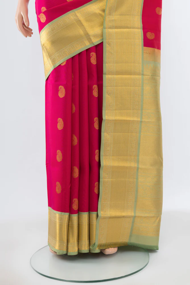 Pink Kanchipuram Silk Saree - Image 3