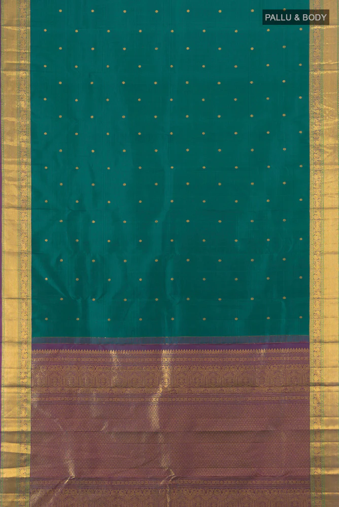 Blue Kanjivaram Silk Saree - Image 5