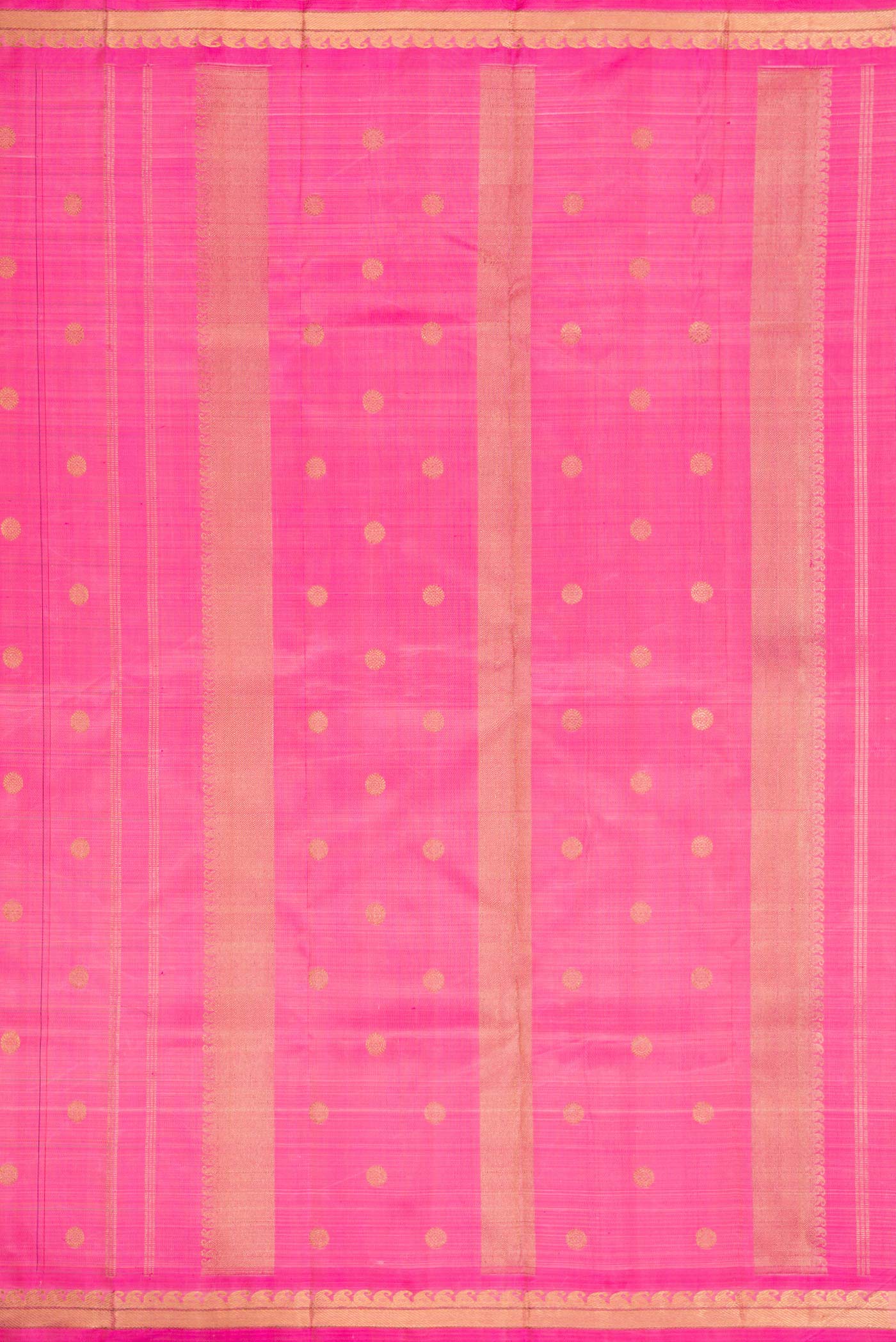 Pure Silk Pure Zari Pink Kanchipuram Saree - Image 7