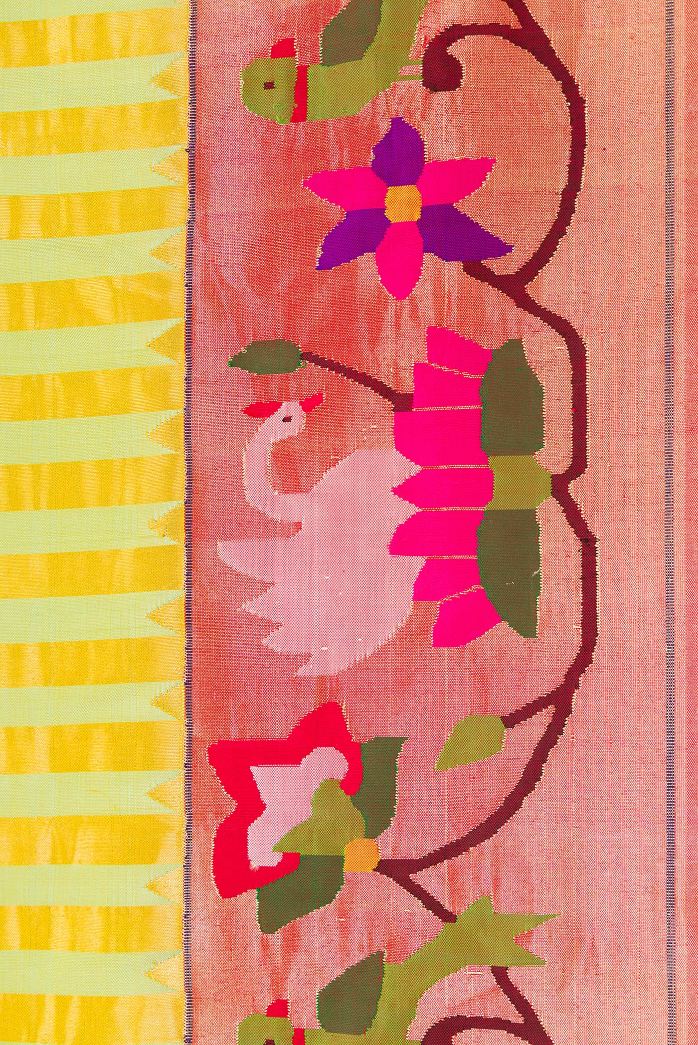 Pure Silk Pure Zari Multi Color Paithani Saree - Image 3