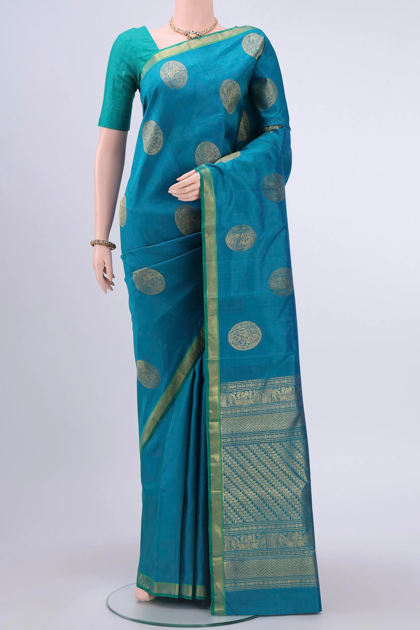 Blue Kanjivaram Silk Saree