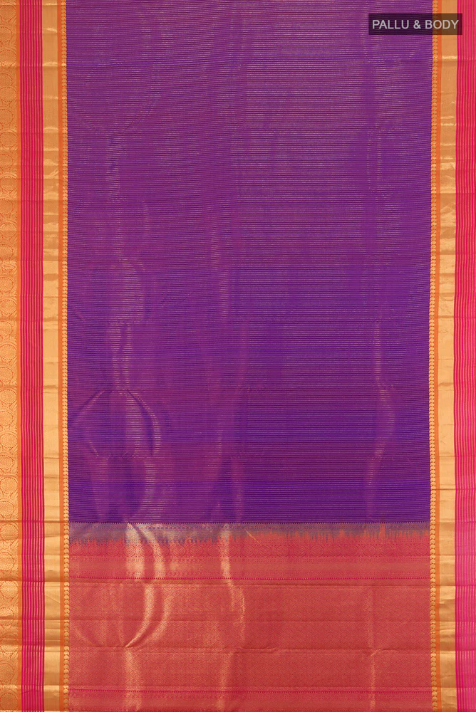 Purple Kanjivaram Silk Saree - Image 5