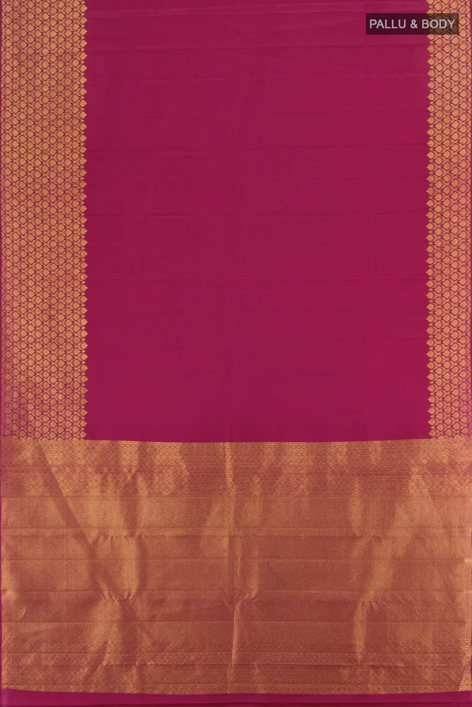Magenta Kanjivaram Silk Saree - Image 5