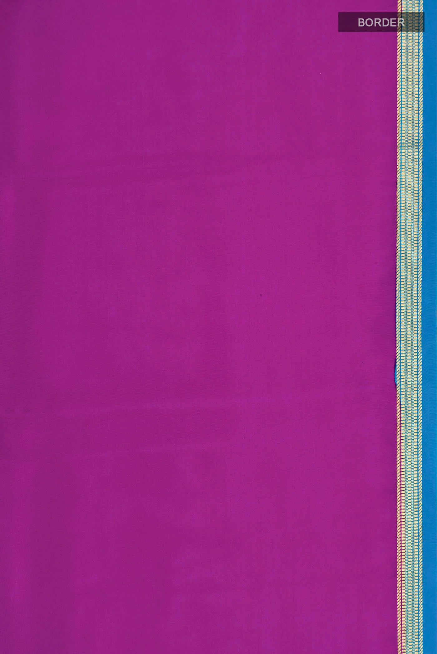 Pure Silk Pure Zari Purple Mysore Crepe Saree - Image 3